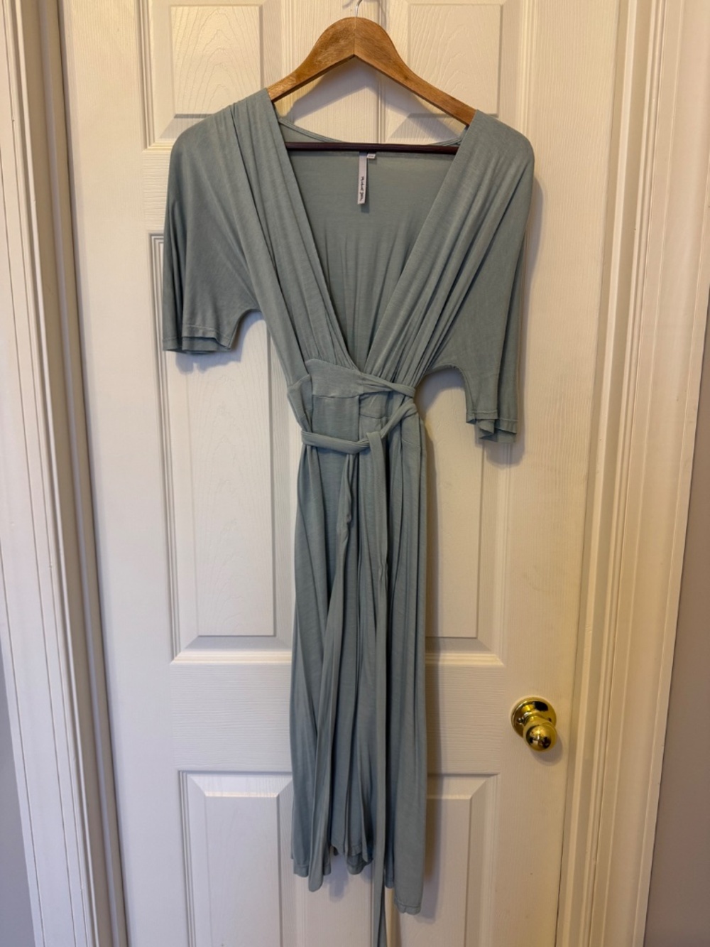 Michael Stars Pale Blue Wrap Midi Dress